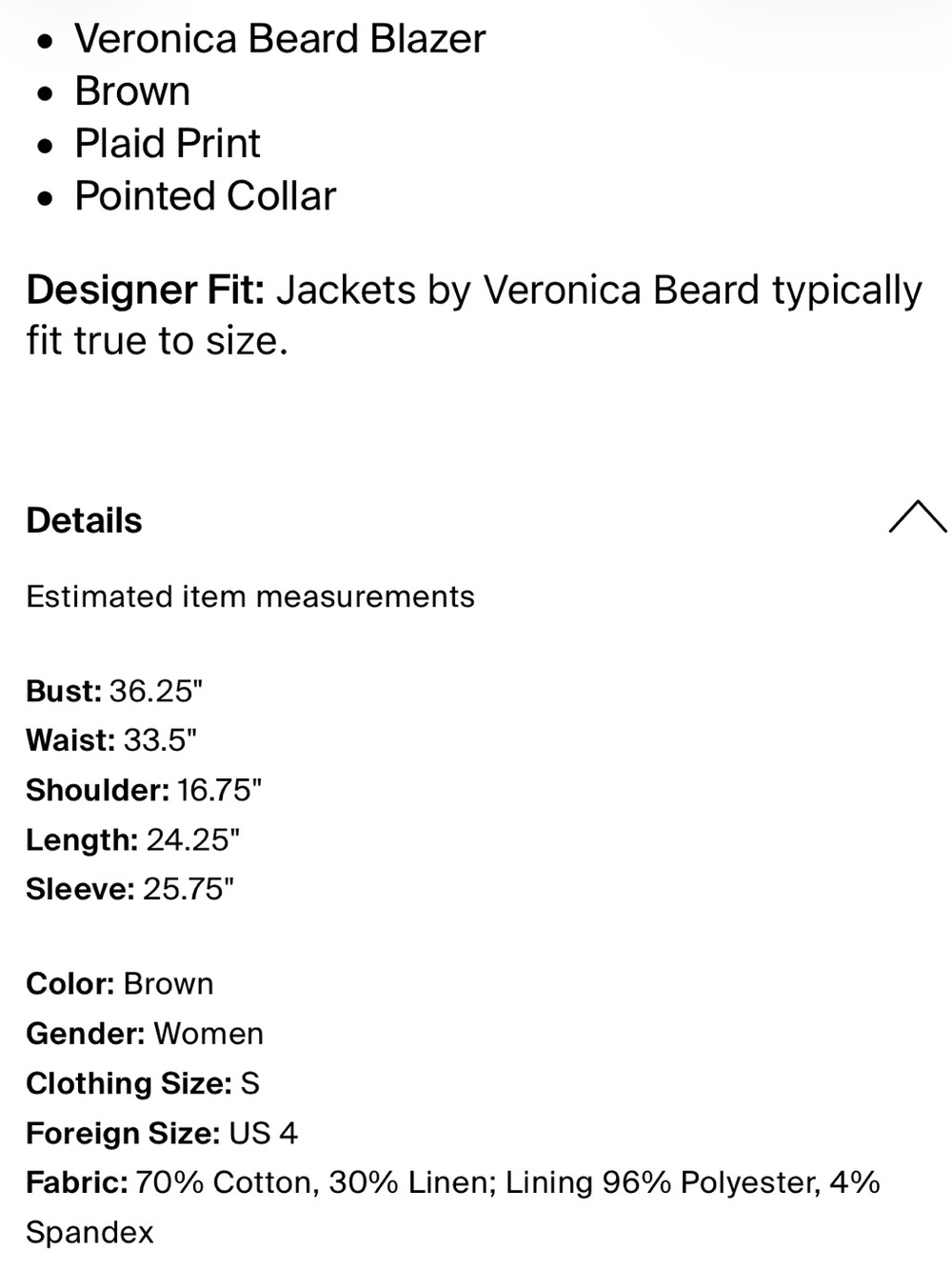 $698 Veronica Beard Utah plaid jacket blazer gorgeous luxe fabric white button 4 - Picture 15 of 15